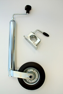 Stützrad Spornrad Bugrad + Klemmschelle Gussplatte 150kg 48mm Anhänger Wohnwagen
