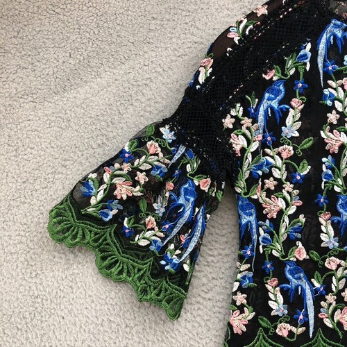 Topshop Blouse Top Womens 2 3/4 Sleeve Floral Garden Party Romantic Boho Fairy - Picture 2 of 12