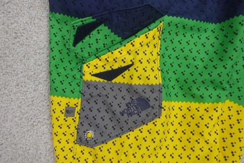 North Face Board Shorts Boys 18 Gray Blue Green Swim Trunks Colorblock Geometric - Picture 7 of 13