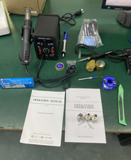Digital 750W 2in1 Soldering Iron Station Hot Air Rework Welding Tool Kit
