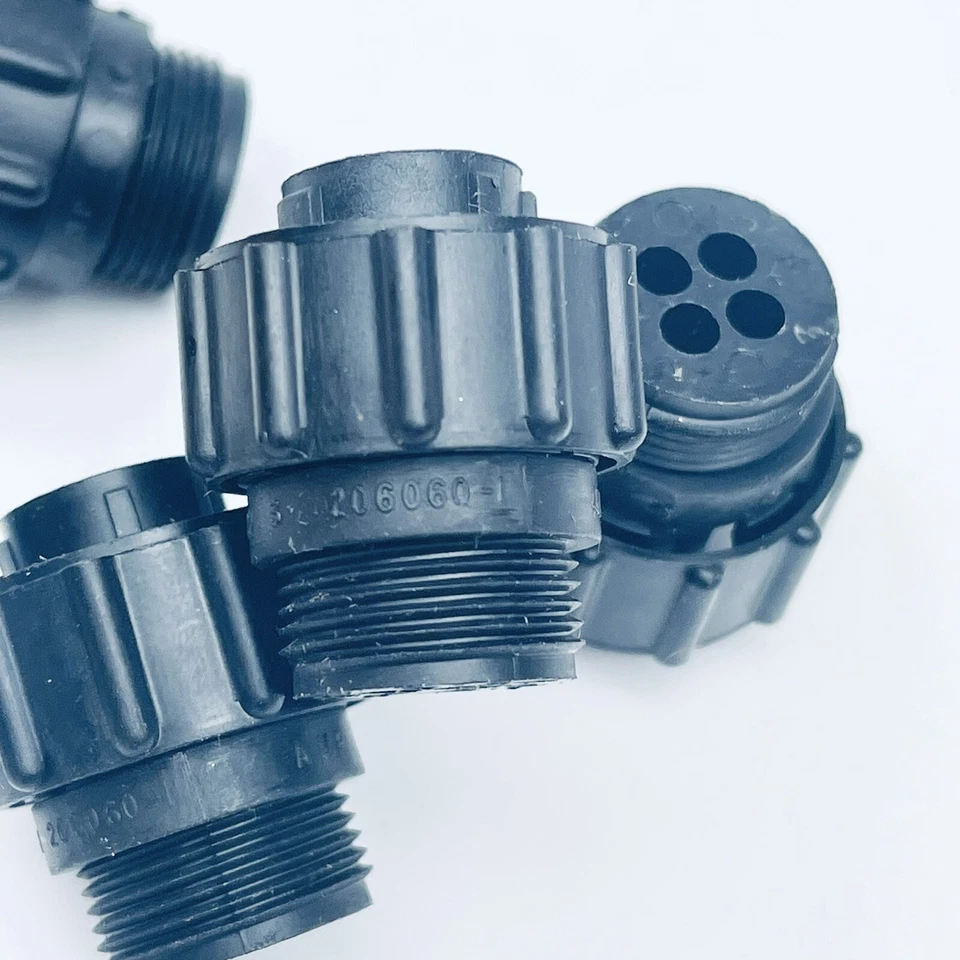 AMP CONNECTIVITY 206060-1, 4-PIN CIRCULAR CONNECTOR THERMOPLASTIC (5 PACK) - Image 2 of 3