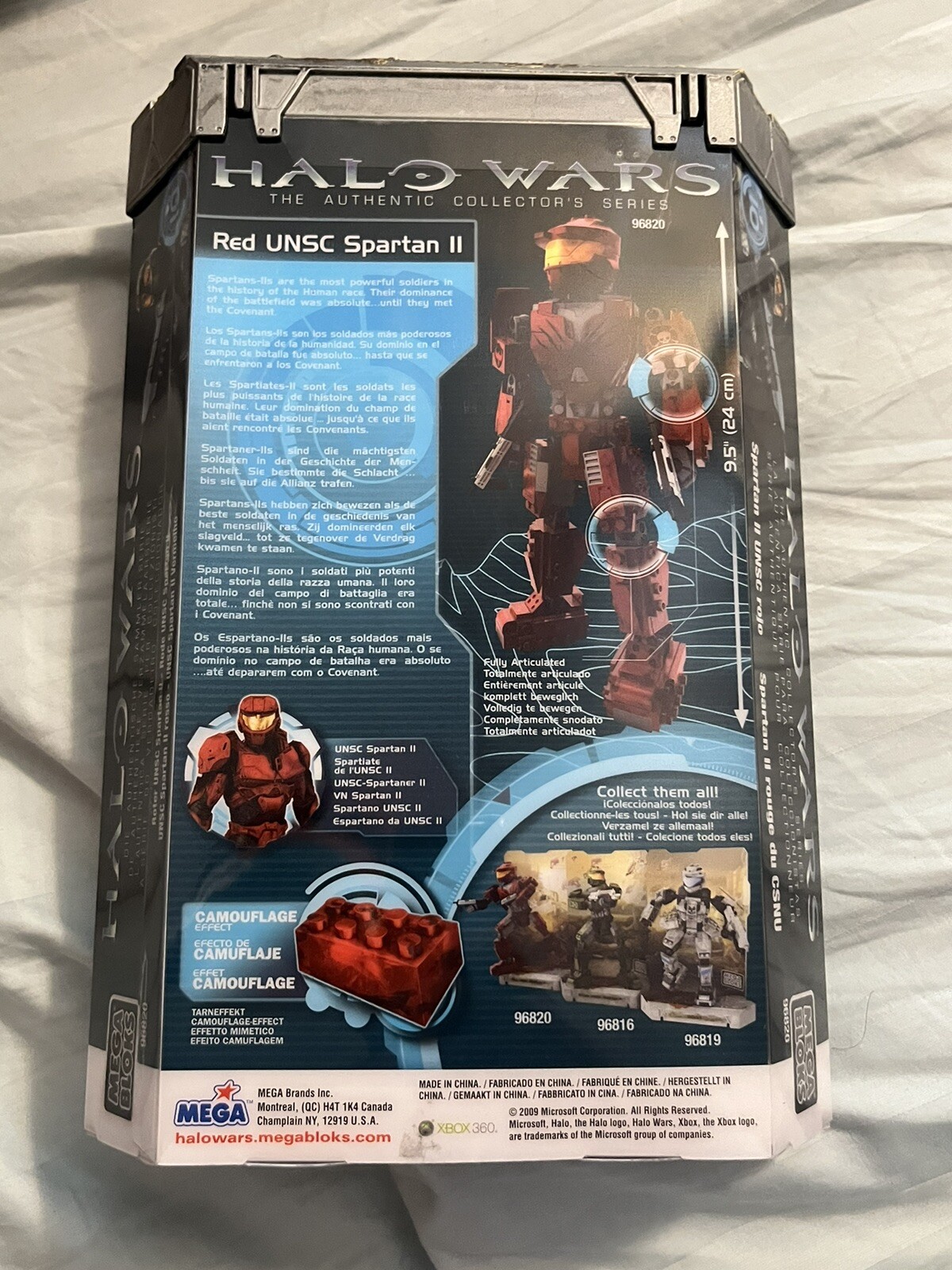 Mega Bloks Red UNSC Spartan II Halo Wars Action Figure Building Set