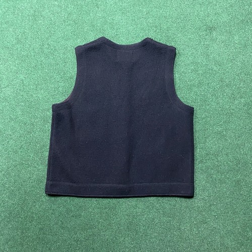 Vintage Woolrich Wool Vest Unisex Medium Black Nature Bear Holiday Sweater - Picture 3 of 7
