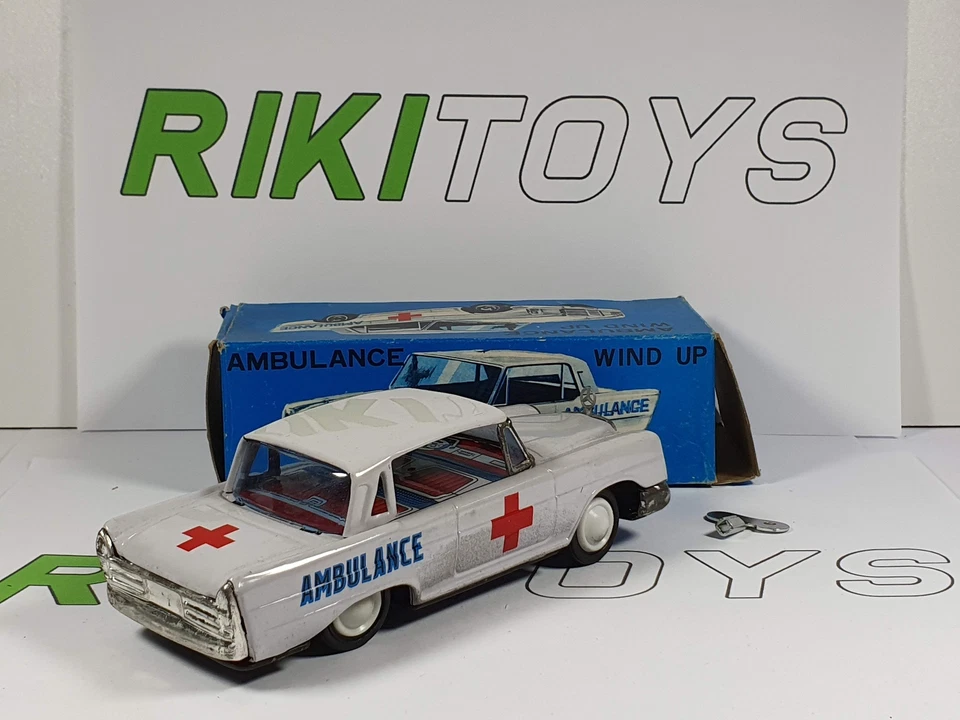Mercedes Wind Up Ambulance Tin 1/28 With Box - Image 3 of 4