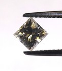Natural Loose GIA certified .91ct VS2 H princess diamond 5.33X5.22X3.88mm fancy — photo 2