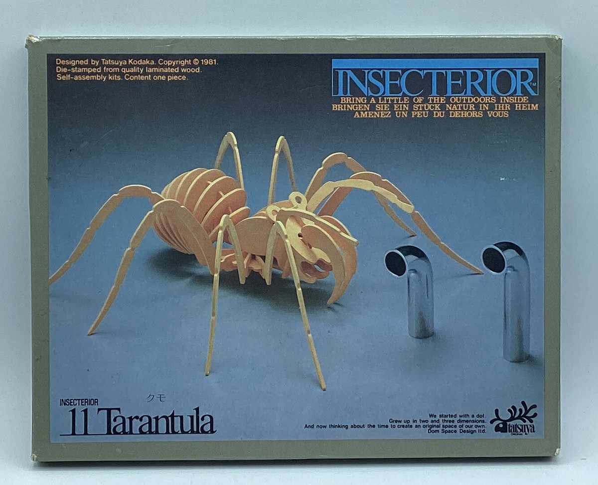 Vintage Sealed 1981 Insecterior 11 Tarantula Wood Model No. 61204