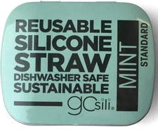 Gosili, Straw Silicone Mint in Tin, 1 Count
