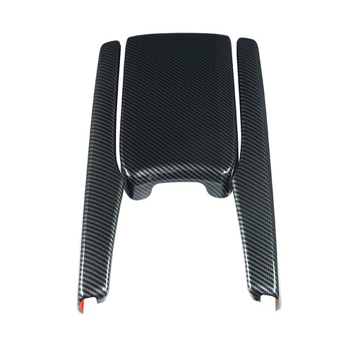 Fit Honda Civic 2016-2021 Interior Central Armrest Box Panel Carbon Fiber Black - Picture 8 of 17