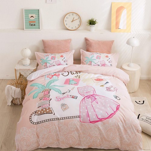 Perfect Girl Fashion Cosmetics Perfume Quilt Duvet Cover Set Kids Double King - Imagen 4 de 14