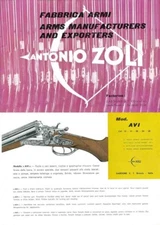 Antonio Zoli c1965 Gun Catalog, Brescia, Italy