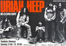 Uriah Heep - Sweet Freedom, Frankfurt 1973 | Konzertplakat | Poster