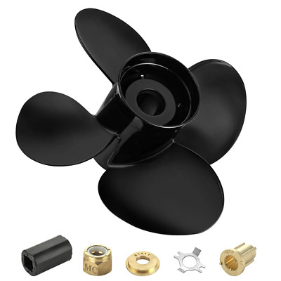 13 x 19 Aluminum Boat Propeller for Mercury Engines 40-140HP 4-Blades 15 Spline