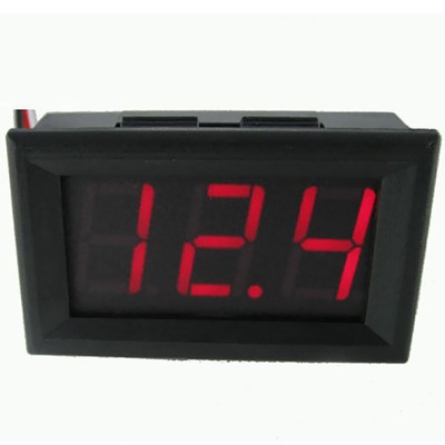 3 Wire 0V - 30V Mini 3 Digit Digital Rot LED Voltmeter Volt Meter Panel Car
