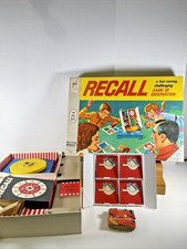 Vintage 1968 RECALL Board Game of Observation Milton Bradley READ
