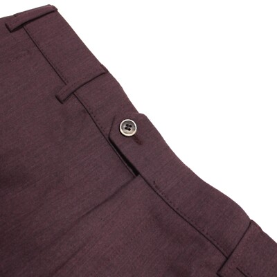 Meyer NWT Dress Pants Size 94 Tall 32 US Bonn In Solid Purple Wool Blend