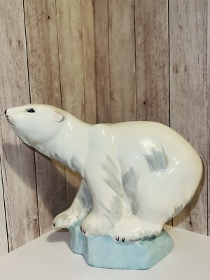 Extrem seltener Wedgwood Eisbär auf der Eisscholle handbemalt Einhorn Punze