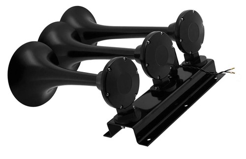 Loud 152dB LOW-PITCH, 3-TRUMPET-AIR-HORN-KIT +1.5GL-TANK / 150PSI AIR-COMPRESSOR - Picture 3 of 9