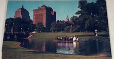 Postcard Boston MA Swan Boats Ritz Carlton Public Garden View B305