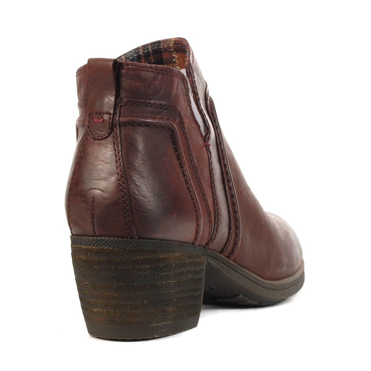 Rockport Cobb Hill Women's Anisa Vcut Burgundy Leather Booties