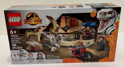 New  76945 LEGO Jurassic World Dominion Atrociraptor Dinosaur: Bike Chase