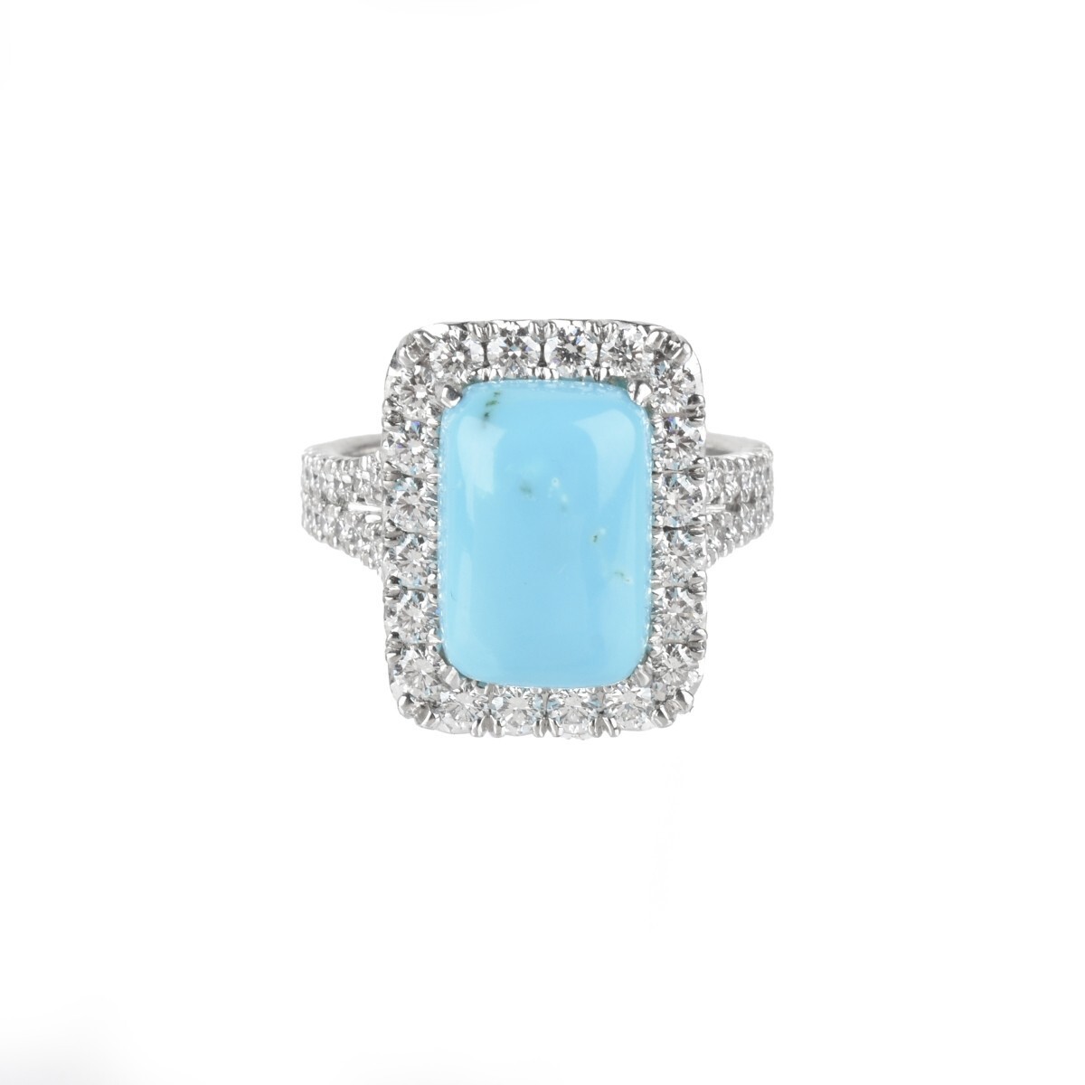 Approx. 3.10 Carat Rectangular Cabochon Persian T… - image 1