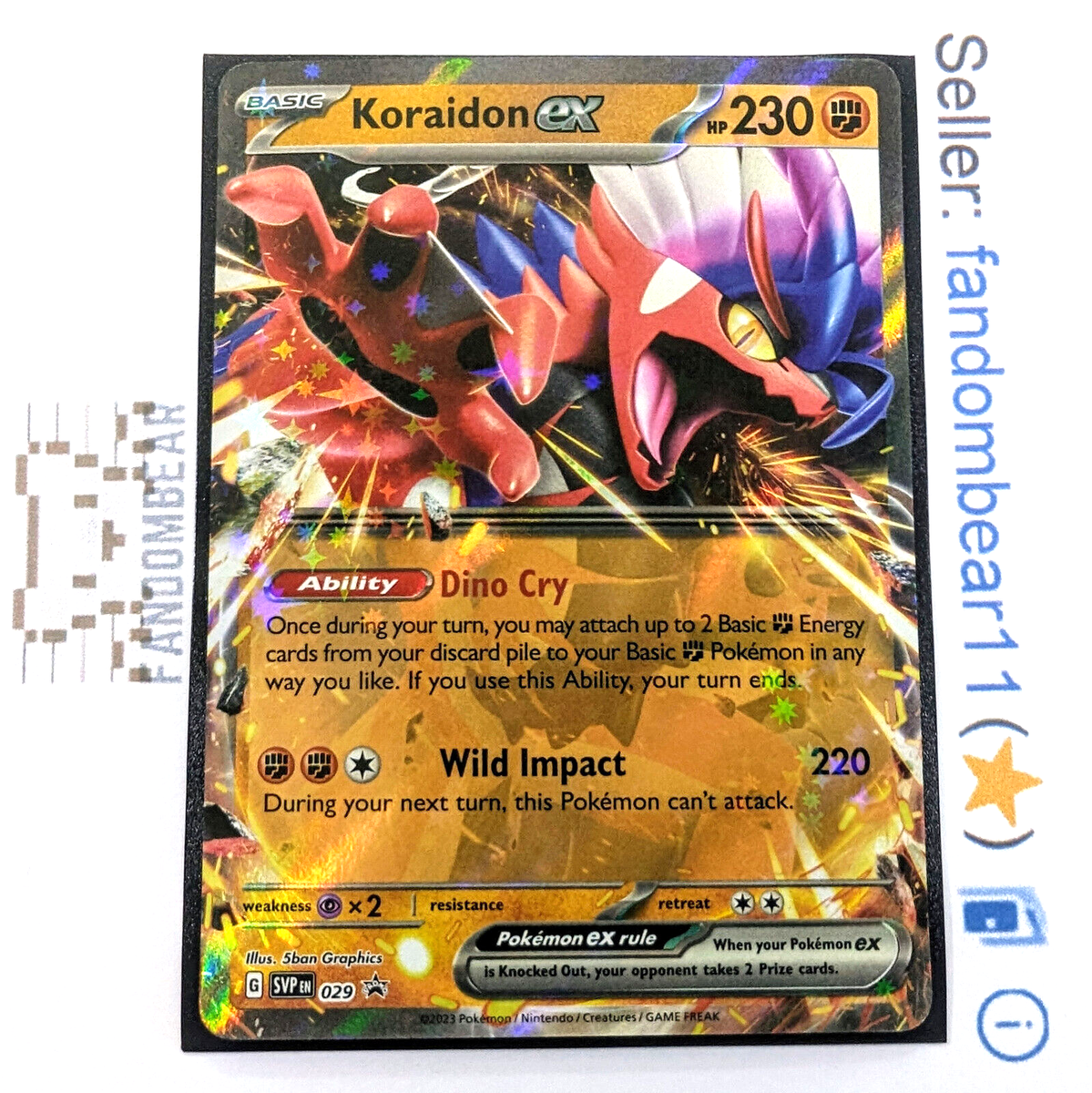 2023 Koraidon EX Black Star Promo card SVP029 Scarlet & Violet