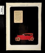 1921 Marmon 34 Red Car Vintage Print Ad 14171