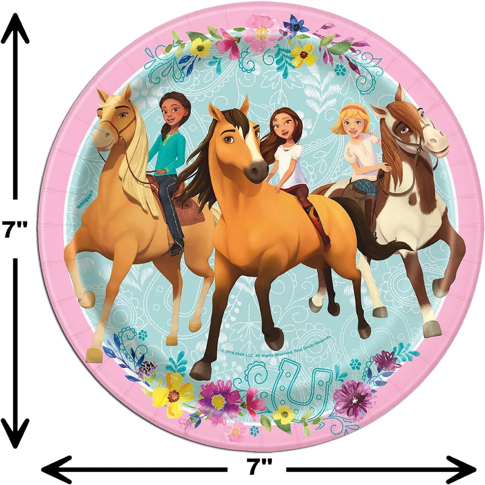 Spirit Riding Free Horse Birthday Party Supplies Set-Plates, Napkins, Tablecloth - Image 3 of 4