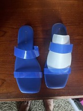 Marc Fisher MF FOSSE Strappy Slide Slippers Women?s SZ 10  , Blue  - NIB??