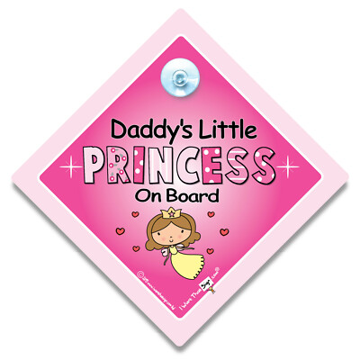 Papas kleine Prinzessin an Bord Autoschild Baby an Bord Saugnapf Schild