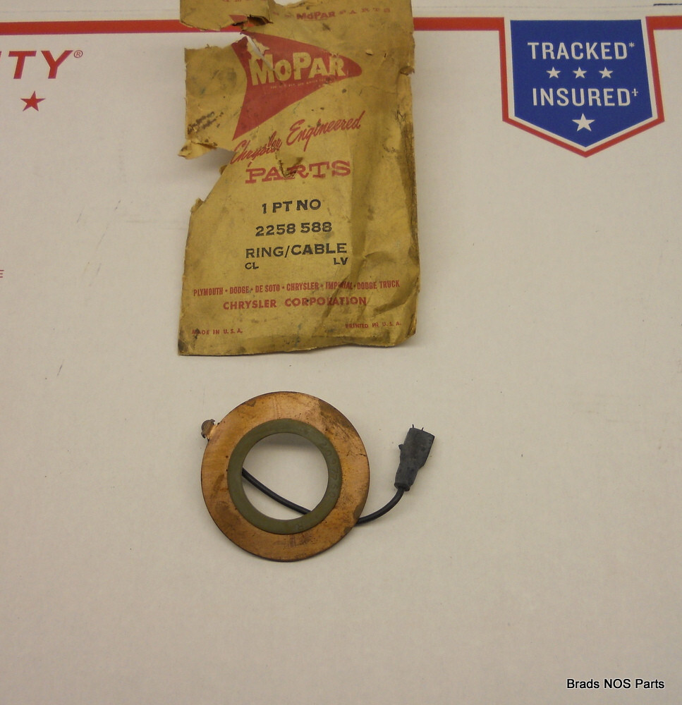 NOS Mopar 19601962 Plymouth Dodge Chrysler HORN ANELLO CONTACT & CABLE
