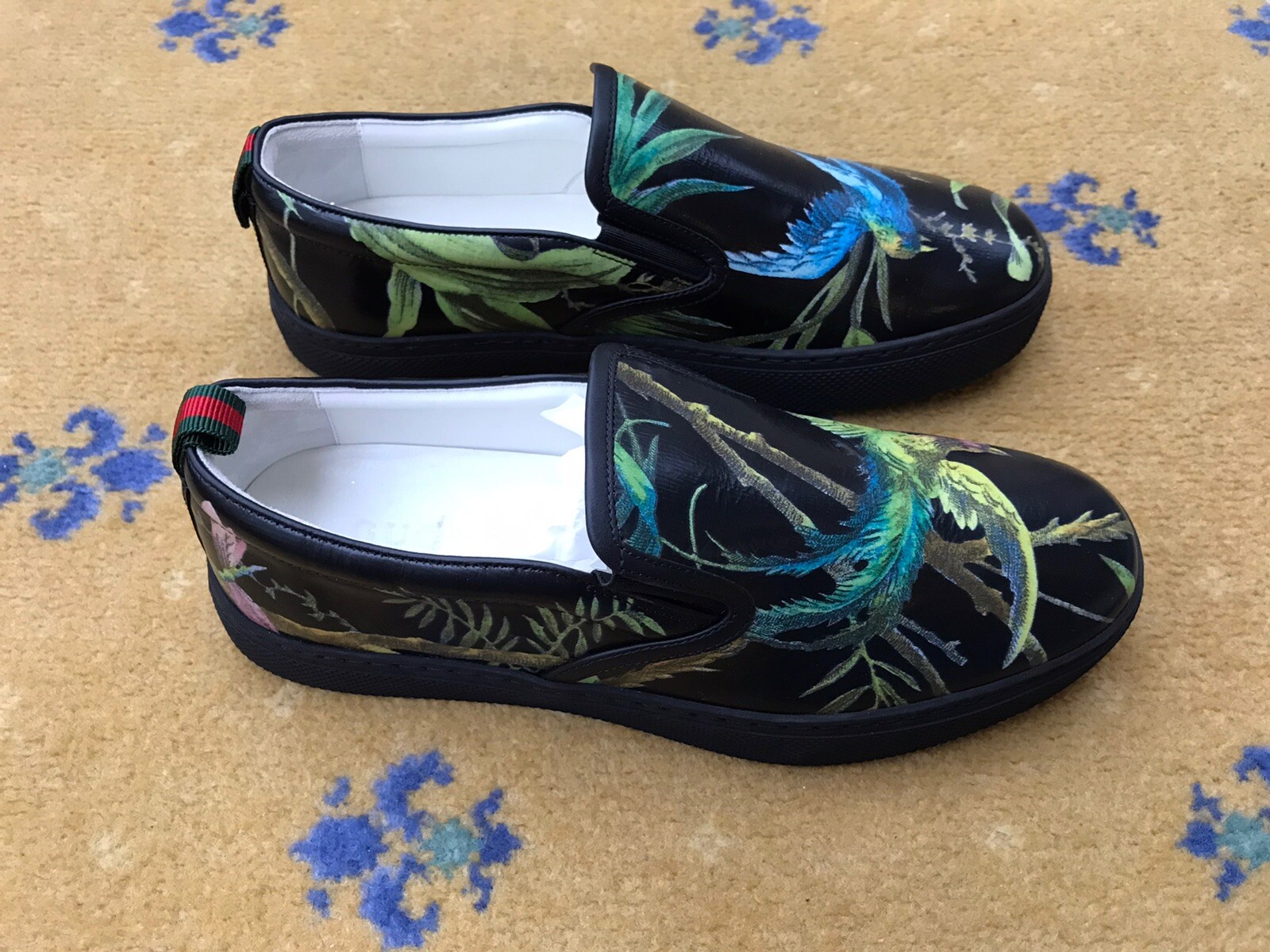 Gucci Trainer Sneaker Shoes Shanghai Tropical Web Green Red Mens US 7 UK 6.5 New thumbnail 6