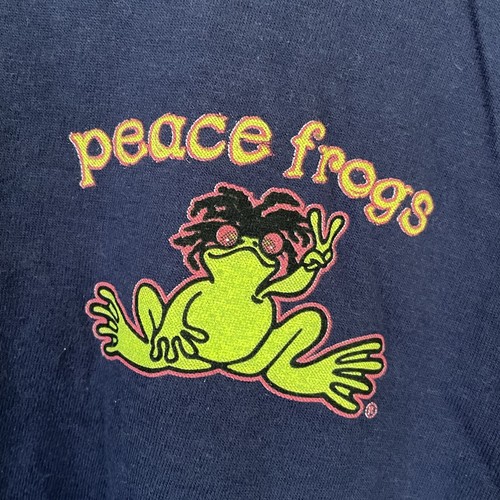 Peace Frogs Organic Mens T Shirt 3XL Cotton Made in India Hippie Blue - Picture 2 of 8
