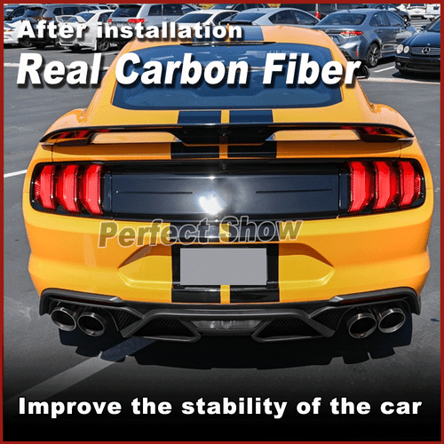 Fit For Ford Mustang 2015-2020 REAL Carbon Rear Trunk Spoile Boot Wing Lip - Picture 2 of 12
