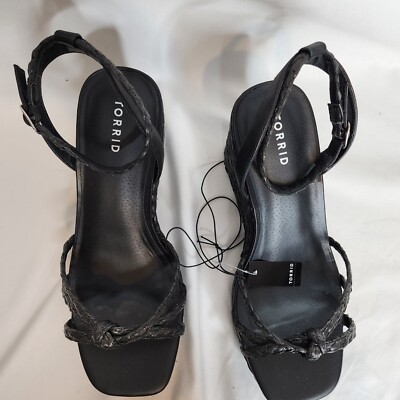 13W Torrid Black Strappy Raffia Platform 4 display picture 1