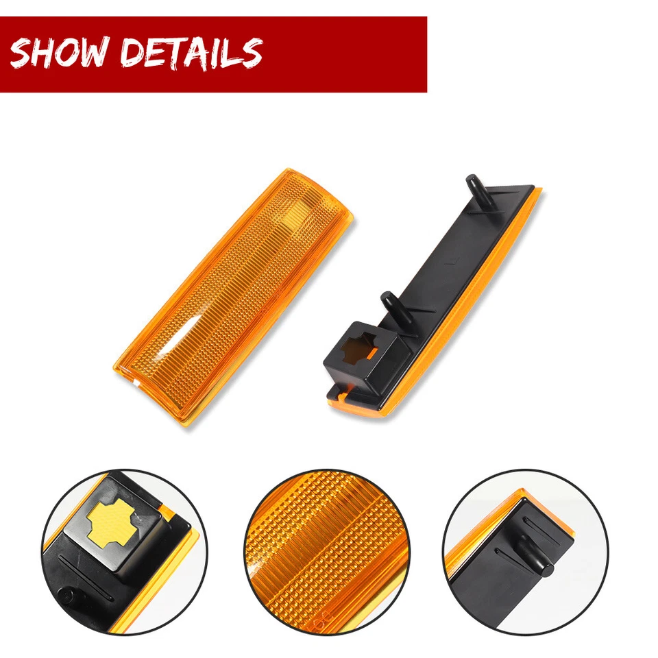 PARA 83-94 CHEVY S10 BLAZER GMC S15 JIMMY JUEGO DE LENTES MARCADORES DE SEÑAL DE ESTACIONAMIENTO FRONTAL Foto 3 de 4