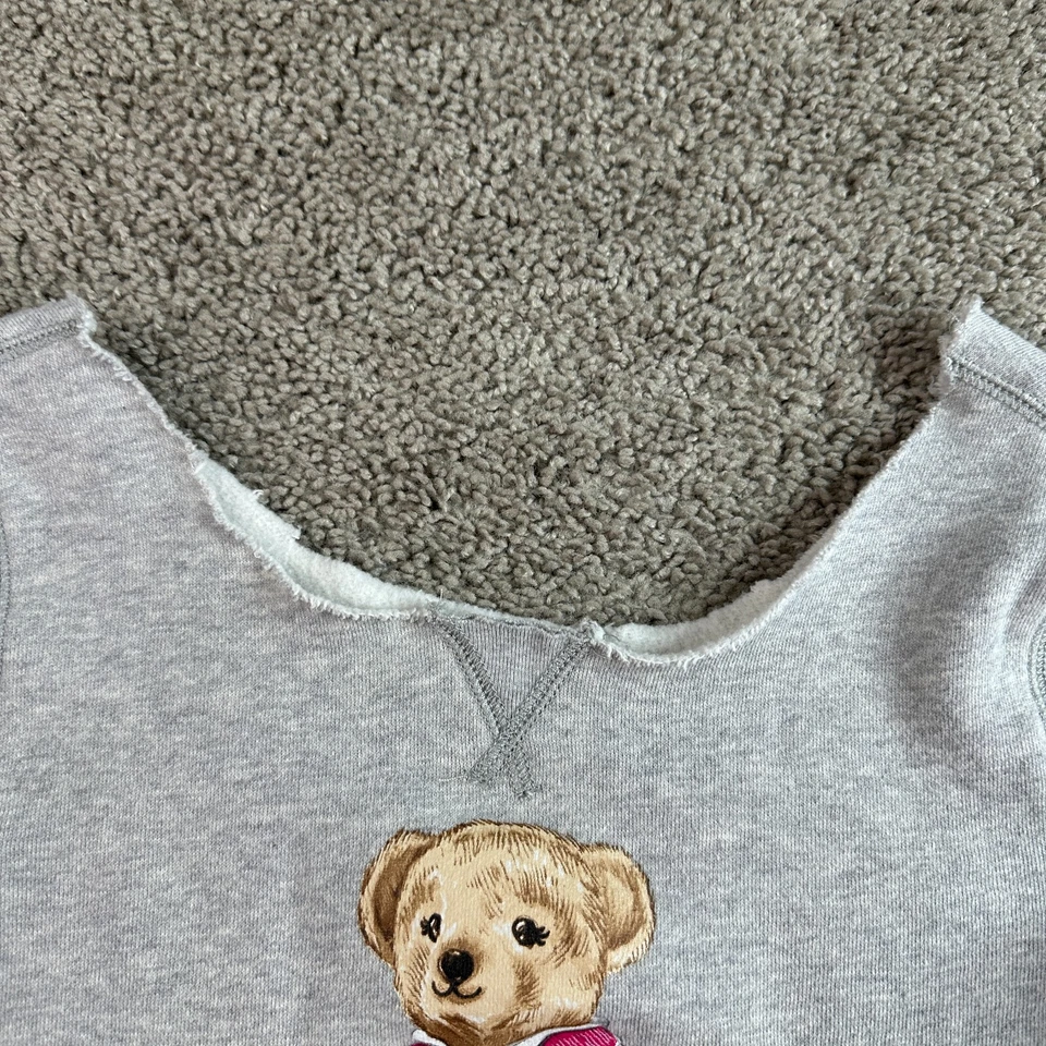 DE COLECCIÓN Ralph Lauren Polo Oso Suéter Vestido Niñas Grande Gris Preppy Bear Niños* Foto 4 de 4