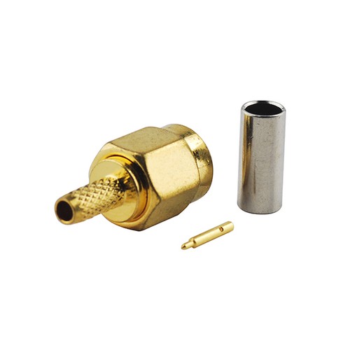 5x SSMA Crimp Plug male For RG316 RF174 LMR100 cable straight RF Connector - Picture 2 of 3