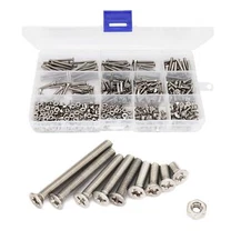 500pcs M3 Phillips Countersunk Flat Head Machine Screws Hex Nuts Assortment K...