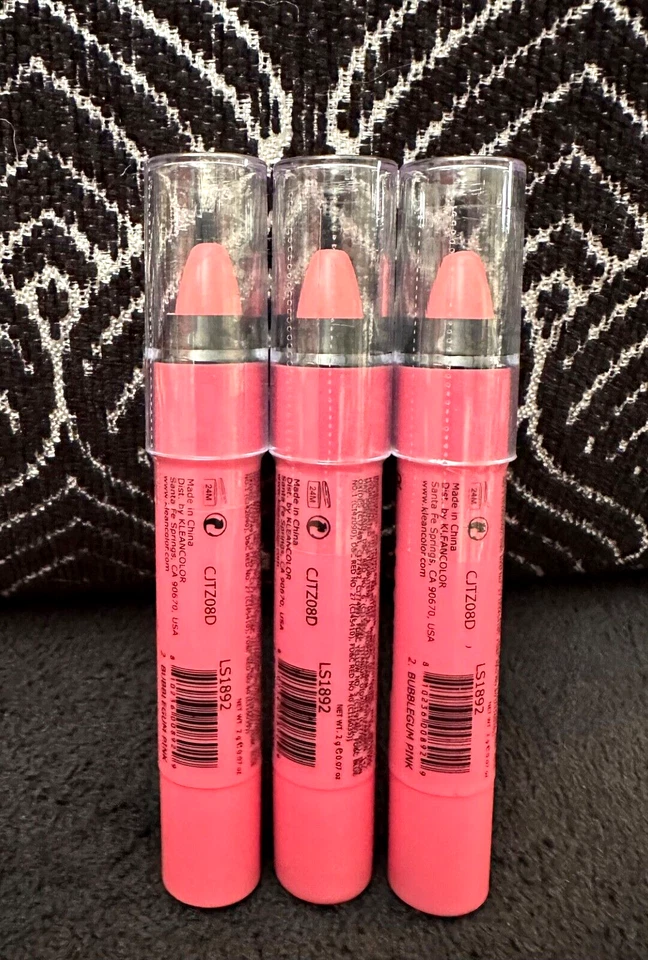 3pk KLEANCOLOR MASTER STROKES BUBBLE GUM PINK TWIST-UP LONG WEAR MATTE LIPSTICK - Image 3 of 4