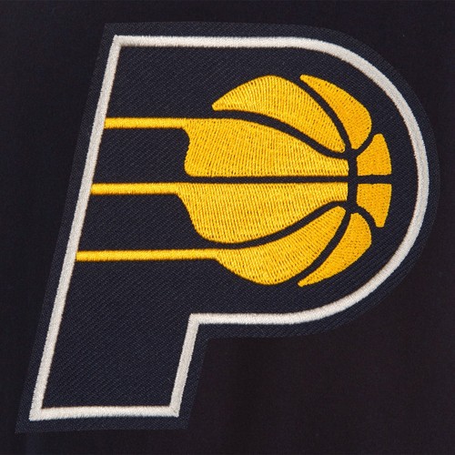NBA Indiana Pacers JH Design Wool Reversible Jacket 2 Front Patches Logo - Picture 2 of 5