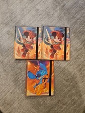 Disney Lorcana LoreBook Stitch And Mickey Mouse Card Book x3 Portfolio Binders