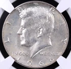 1966 Kennedy Half Dollar NGC Brilliant UNC Silver 50C Philadelphia