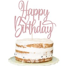 Handmade Glitter Happy Birthday Cake Topper  Happy Birthday Cake Decor,Fabul...