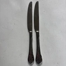 Oneida Stainless steel  VERBENA 2 Dinner Knives Knife Floral flatware