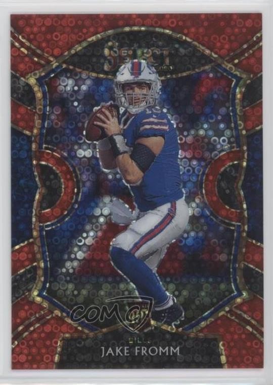 2020 Panini Select Concourse Red Disco Prizm 22/49 Jake Fromm #49 17tk