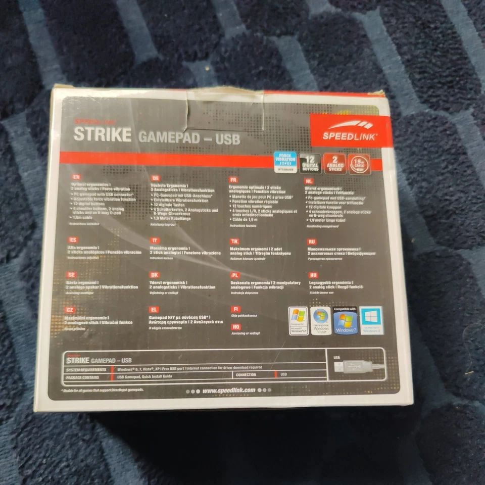 Speedlink Strike GamePad USB SL-6535-BK Controller kabelgebunden geöffnet unbenutzt - Bild 2 von 3