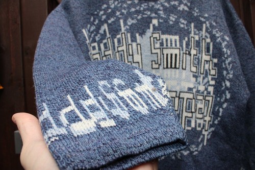 Suéter Jersey Teddy Smith Nocturno Mezcla Lana Para Hombre Grande Azul De Colección Años 90 - Imagen 6 de 11