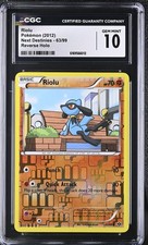 CGC 10 GEM MINT Riolu 2012 Next Destinies 63/99 Carta Pokemon Reverse Holo