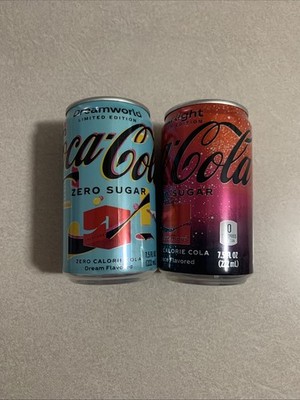 2 cans.  Dreamworld & Starlight Coke Zero 7.5 Oz Limited Edition NEW